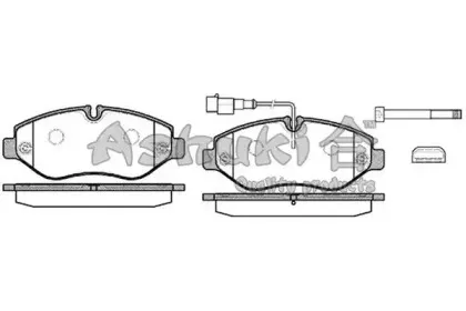 Комплект тормозных колодок, дисковый тормоз ASHUKI купить