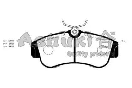 Комплект тормозных колодок, дисковый тормоз ASHUKI купить