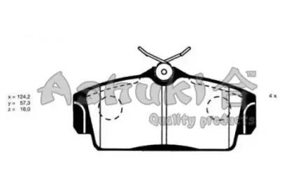 Комплект тормозных колодок, дисковый тормоз ASHUKI купить
