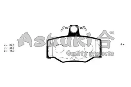 Комплект тормозных колодок, дисковый тормоз ASHUKI купить