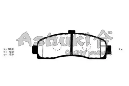 Комплект тормозных колодок, дисковый тормоз ASHUKI купить
