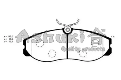 Комплект тормозных колодок, дисковый тормоз ASHUKI купить