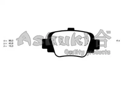 Комплект тормозных колодок, дисковый тормоз ASHUKI купить