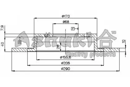 Тормозной диск ASHUKI купить