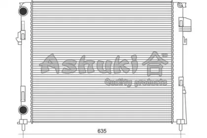 Радиатор, охлаждение двигателя ASHUKI купить
