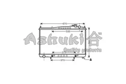 Радиатор, охлаждение двигателя ASHUKI купить
