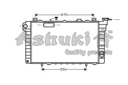 Радиатор, охлаждение двигателя ASHUKI купить