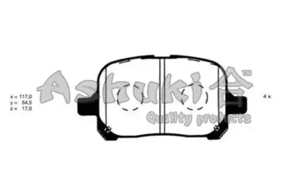 Комплект тормозных колодок, дисковый тормоз ASHUKI купить