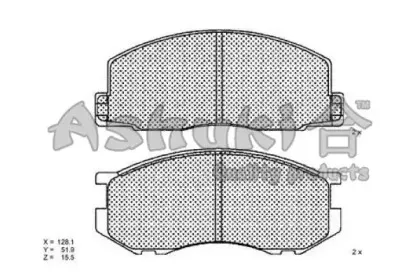 Комплект тормозных колодок, дисковый тормоз ASHUKI купить