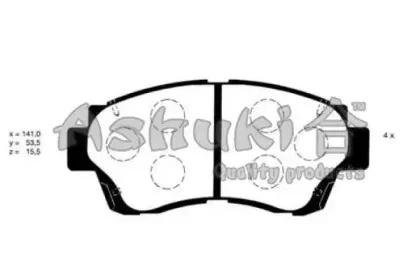 Комплект тормозных колодок, дисковый тормоз ASHUKI купить