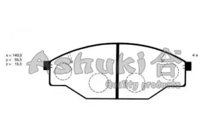 Комплект тормозных колодок, дисковый тормоз ASHUKI купить