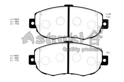 Комплект тормозных колодок, дисковый тормоз ASHUKI купить