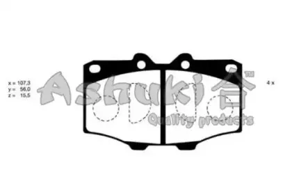 Комплект тормозных колодок, дисковый тормоз ASHUKI купить