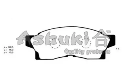 Комплект тормозных колодок, дисковый тормоз ASHUKI купить