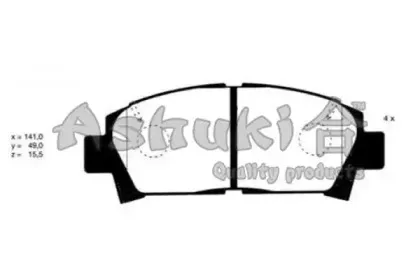 Комплект тормозных колодок, дисковый тормоз ASHUKI купить