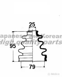 Комплект пылника, приводной вал ASHUKI купить