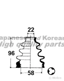 Комплект пылника, приводной вал ASHUKI купить