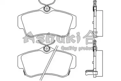 Комплект тормозных колодок, дисковый тормоз ASHUKI купить