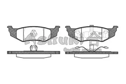 Комплект тормозных колодок, дисковый тормоз ASHUKI купить