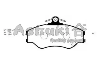 Комплект тормозных колодок, дисковый тормоз ASHUKI купить