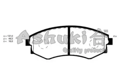 Комплект тормозных колодок, дисковый тормоз ASHUKI купить