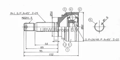 Шарнирный комплект, приводной вал ASHUKI купить