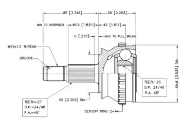 Шарнирный комплект, приводной вал VEMA купить