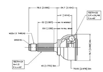 Шарнирный комплект, приводной вал VEMA купить