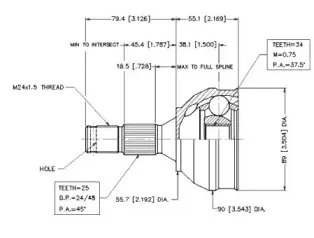 Шарнирный комплект, приводной вал VEMA купить
