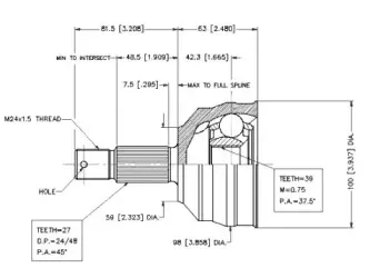 Шарнирный комплект, приводной вал VEMA купить