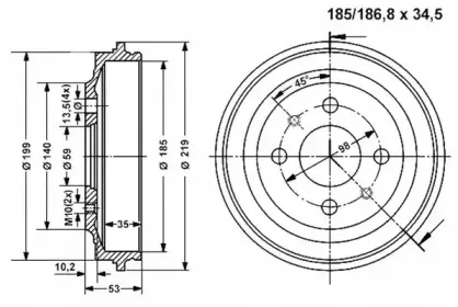 Тормозной барабан VEMA купить