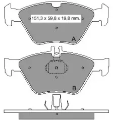 Комплект тормозных колодок, дисковый тормоз VEMA купить