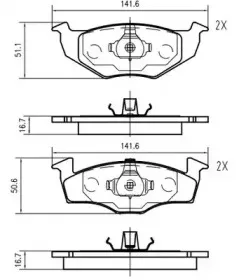 Комплект тормозных колодок, дисковый тормоз VEMA купить