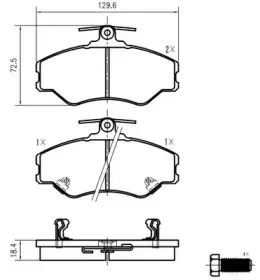 Комплект тормозных колодок, дисковый тормоз VEMA купить
