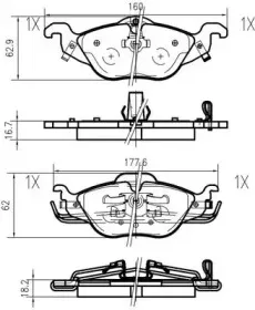Комплект тормозных колодок, дисковый тормоз VEMA купить