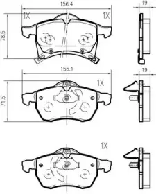 Комплект тормозных колодок, дисковый тормоз VEMA купить