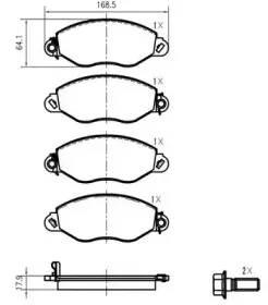 Комплект тормозных колодок, дисковый тормоз VEMA купить