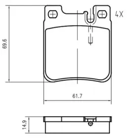 Комплект тормозных колодок, дисковый тормоз VEMA купить