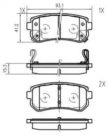 Комплект тормозных колодок, дисковый тормоз VEMA купить