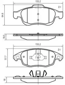 Комплект тормозных колодок, дисковый тормоз VEMA купить