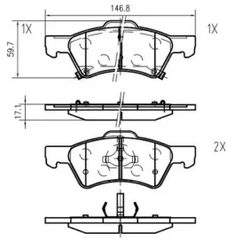 Комплект тормозных колодок, дисковый тормоз VEMA купить