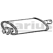 Средний глушитель выхлопных газов KLARIUS купить