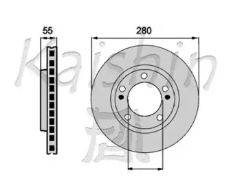 Тормозной диск KAISHIN купить