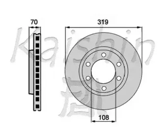 Тормозной диск KAISHIN купить