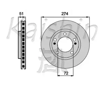 Тормозной диск KAISHIN купить