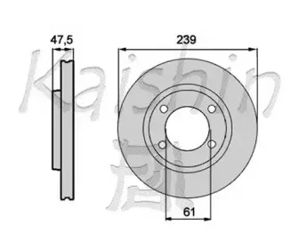 Тормозной диск KAISHIN купить