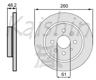 Тормозной диск KAISHIN купить