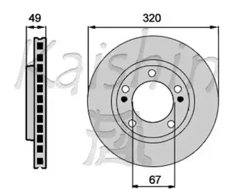Тормозной диск KAISHIN купить