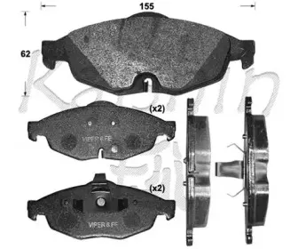 Комплект тормозных колодок, дисковый тормоз KAISHIN купить