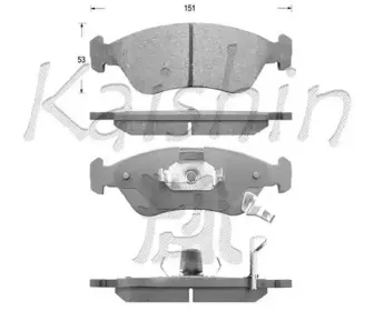 Комплект тормозных колодок, дисковый тормоз KAISHIN купить